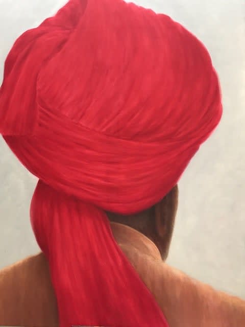 Big Red Turban by Lincoln Seligman