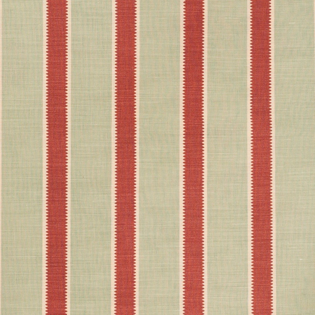Teeth Stripe Rust Aqua On Beige
