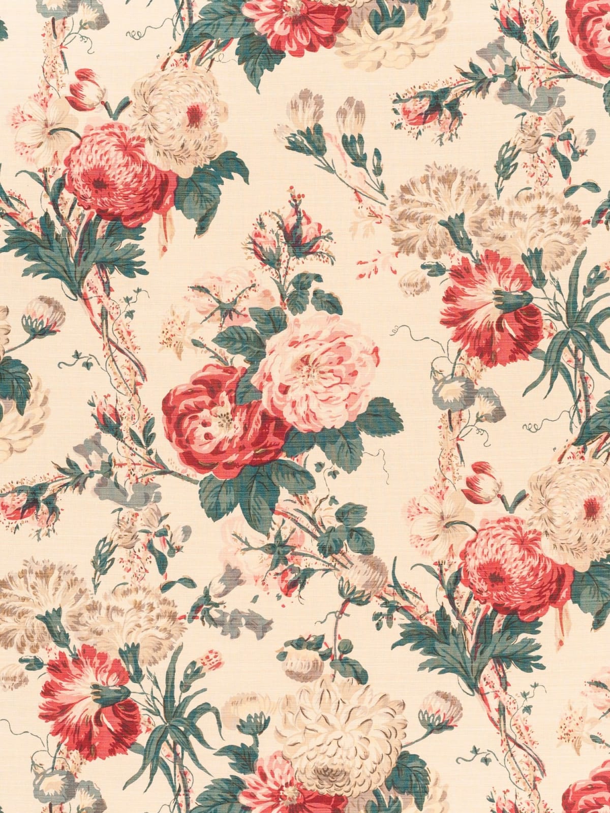Toykyo Rose Teal on Beige