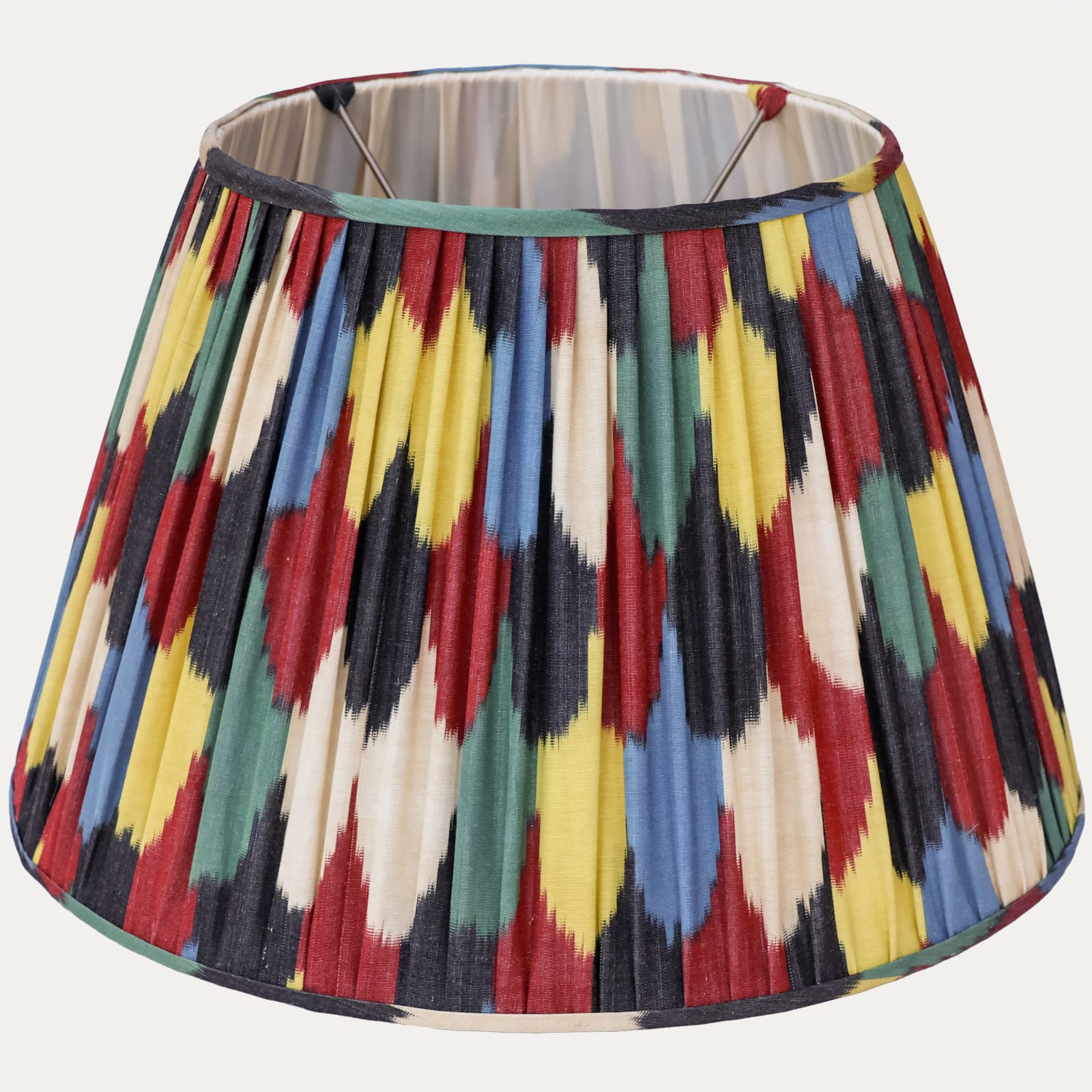 Robert Kime Harlequin Ikat Handsewn Gathered Lampshade