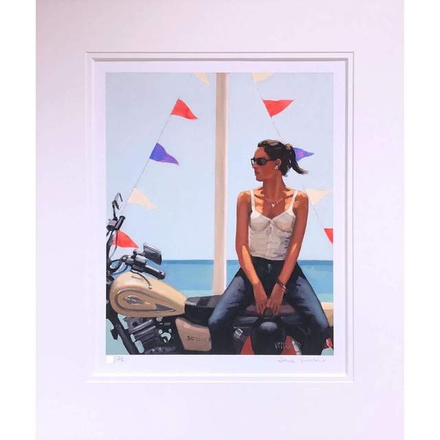 Jack Vettriano La Fille a la Moto Mounted