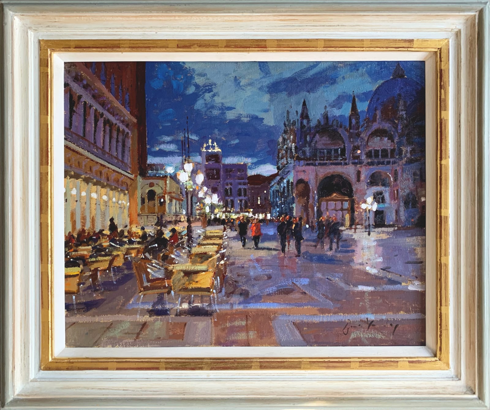 Bruce Yardley La Piazzetta at Night, Looking North