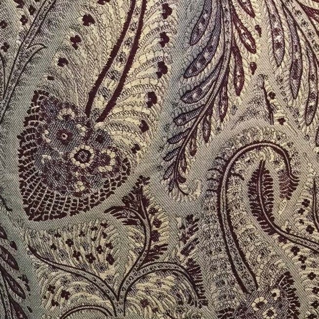 Paisley leaf Sage Aubergine