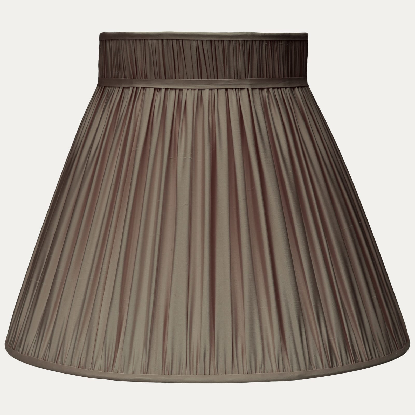Douppion Brazil Nut Silk Collar Top Lampshade