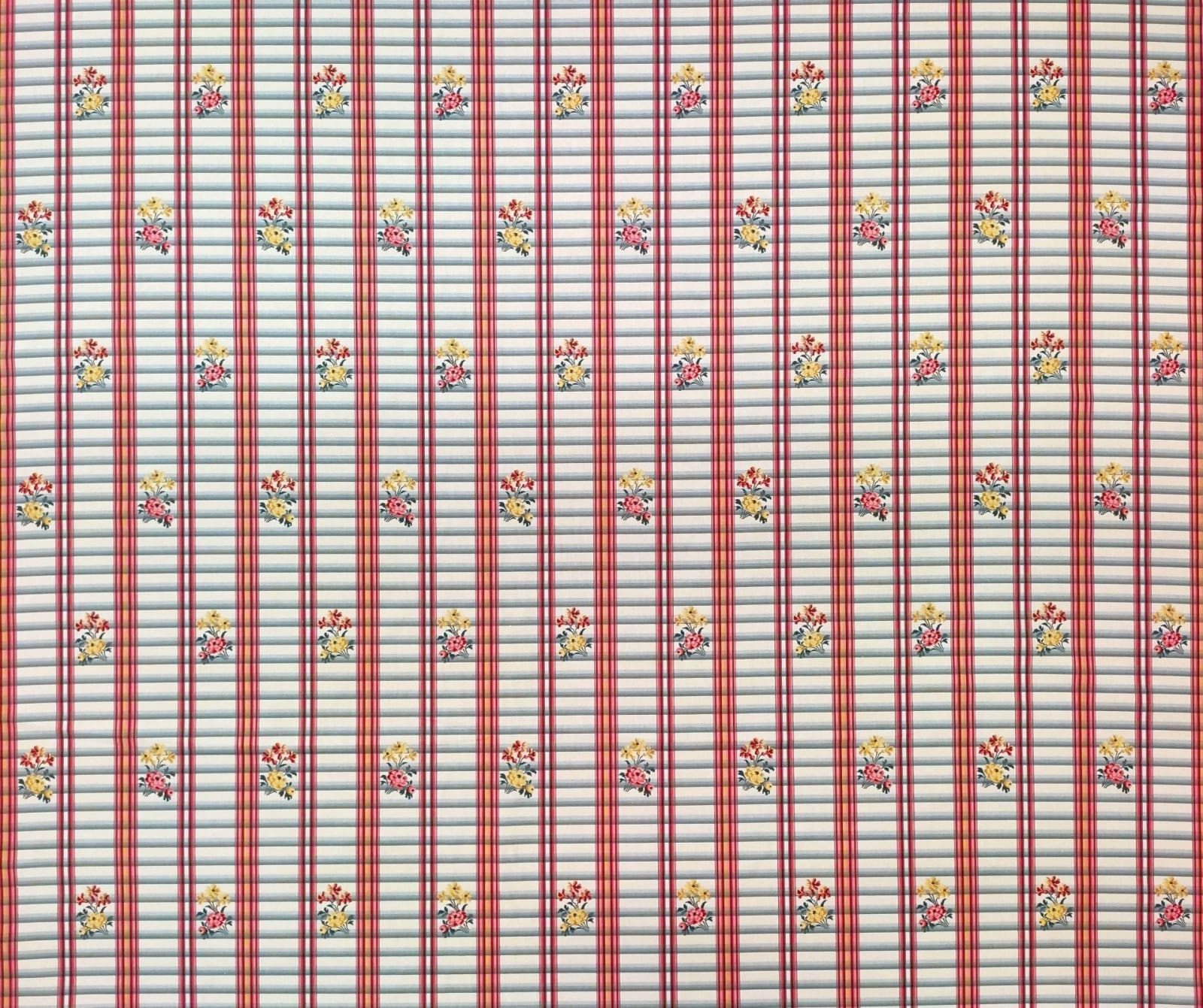 Percale Bagatelle Clair Bleu Rouge