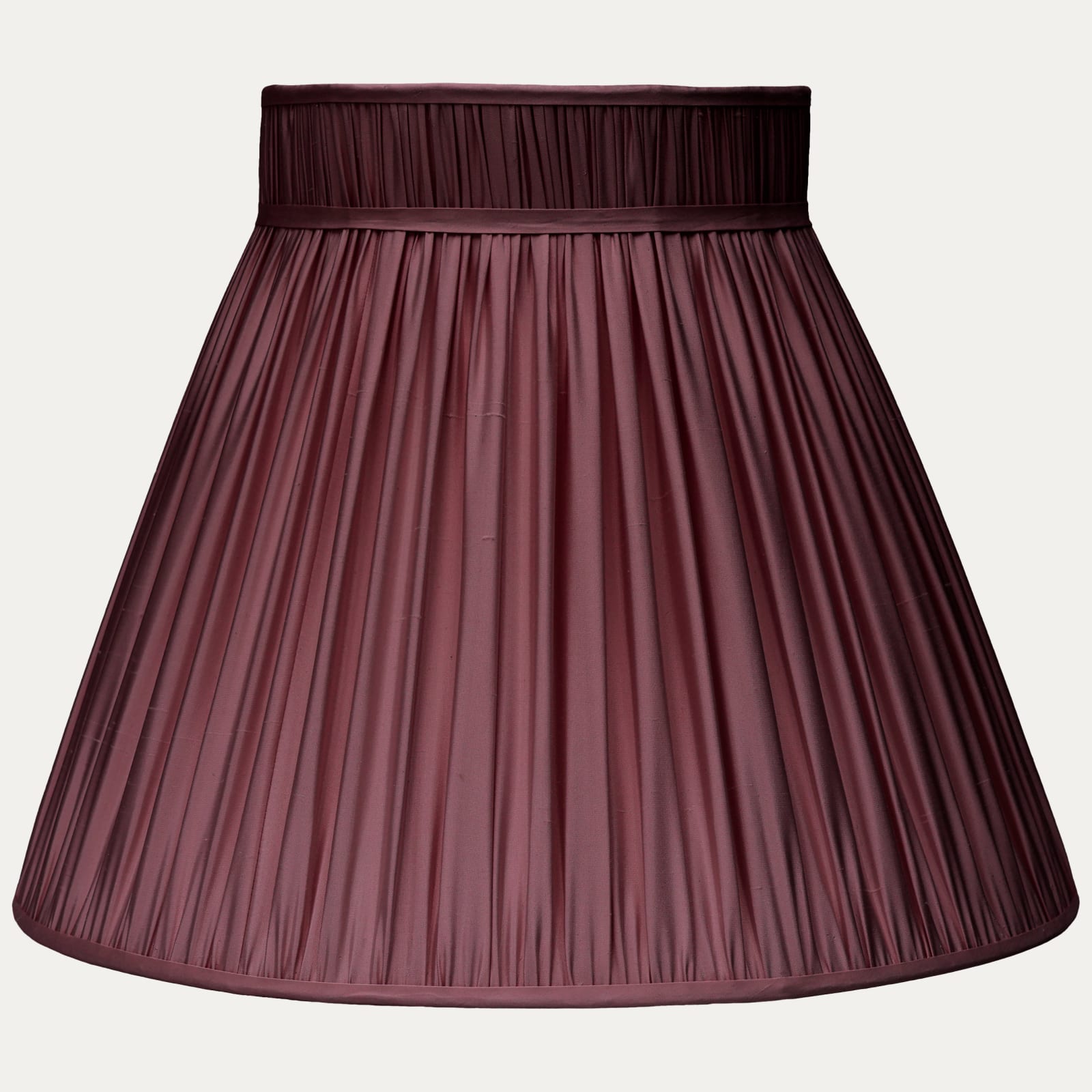 Douppion Claret Silk Collar Top Lampshade