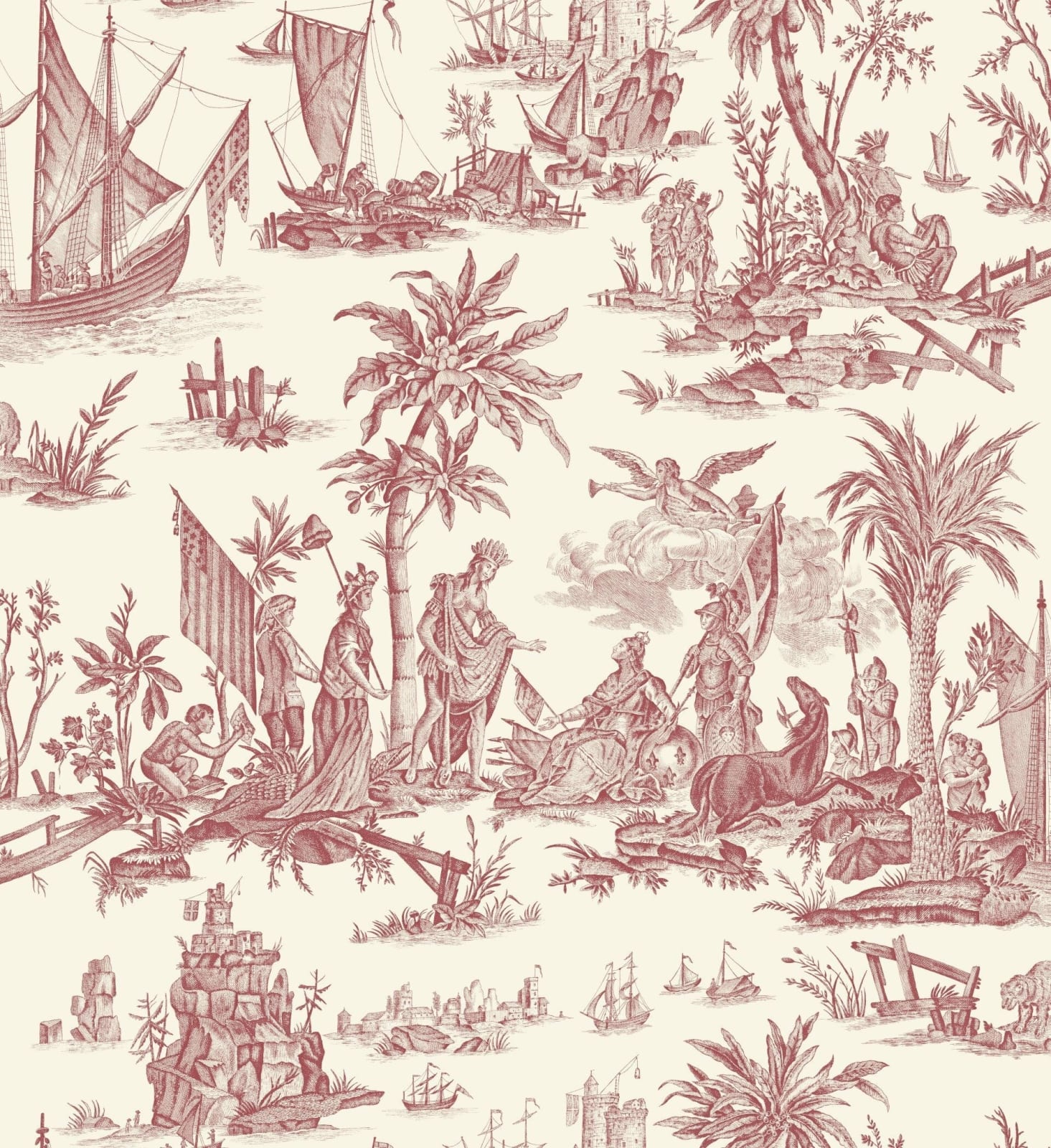 Toile La Fayette Clair Bleu