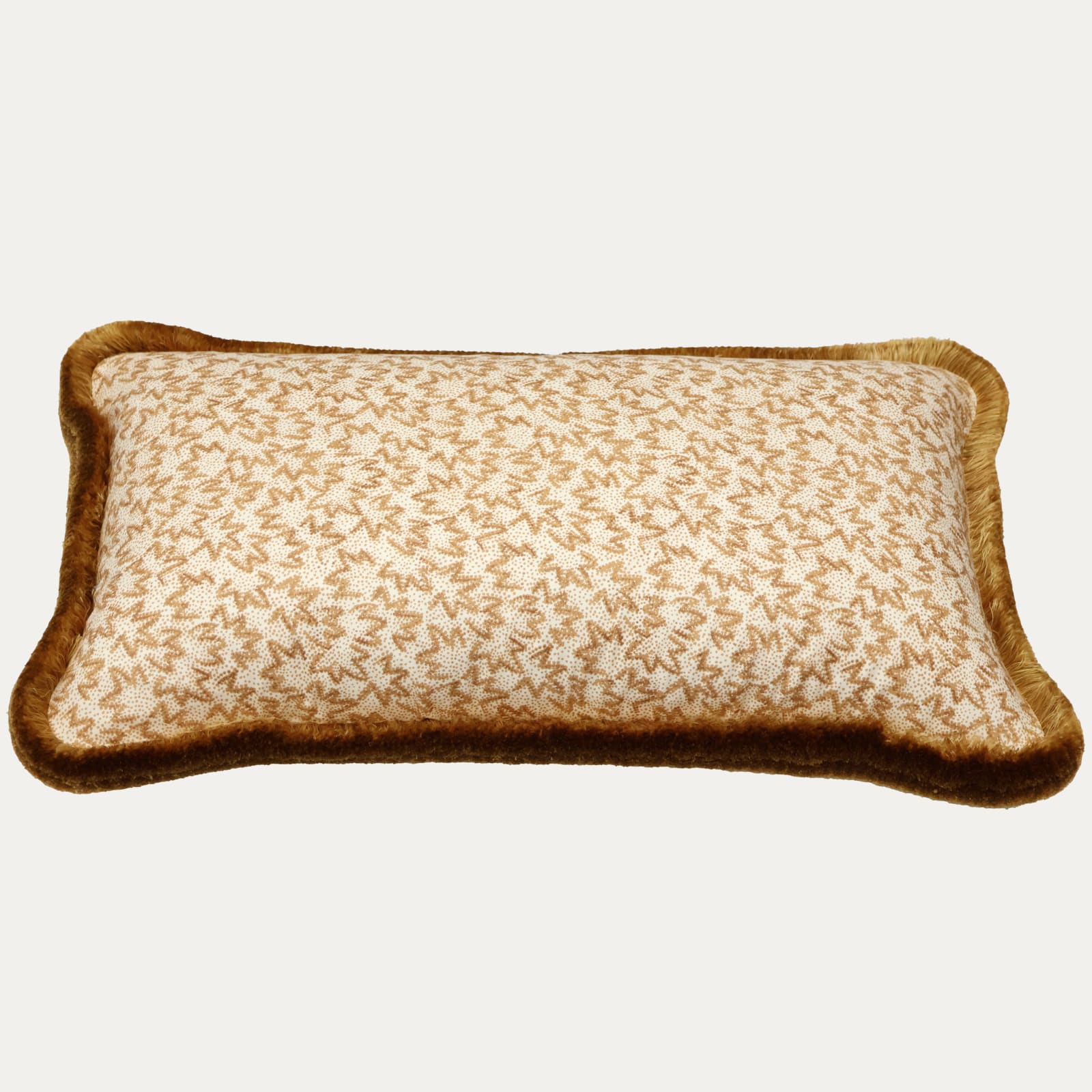 Warner Textile Archives Nathalie Caramel Cushion with Silk Trim handmade by Floren