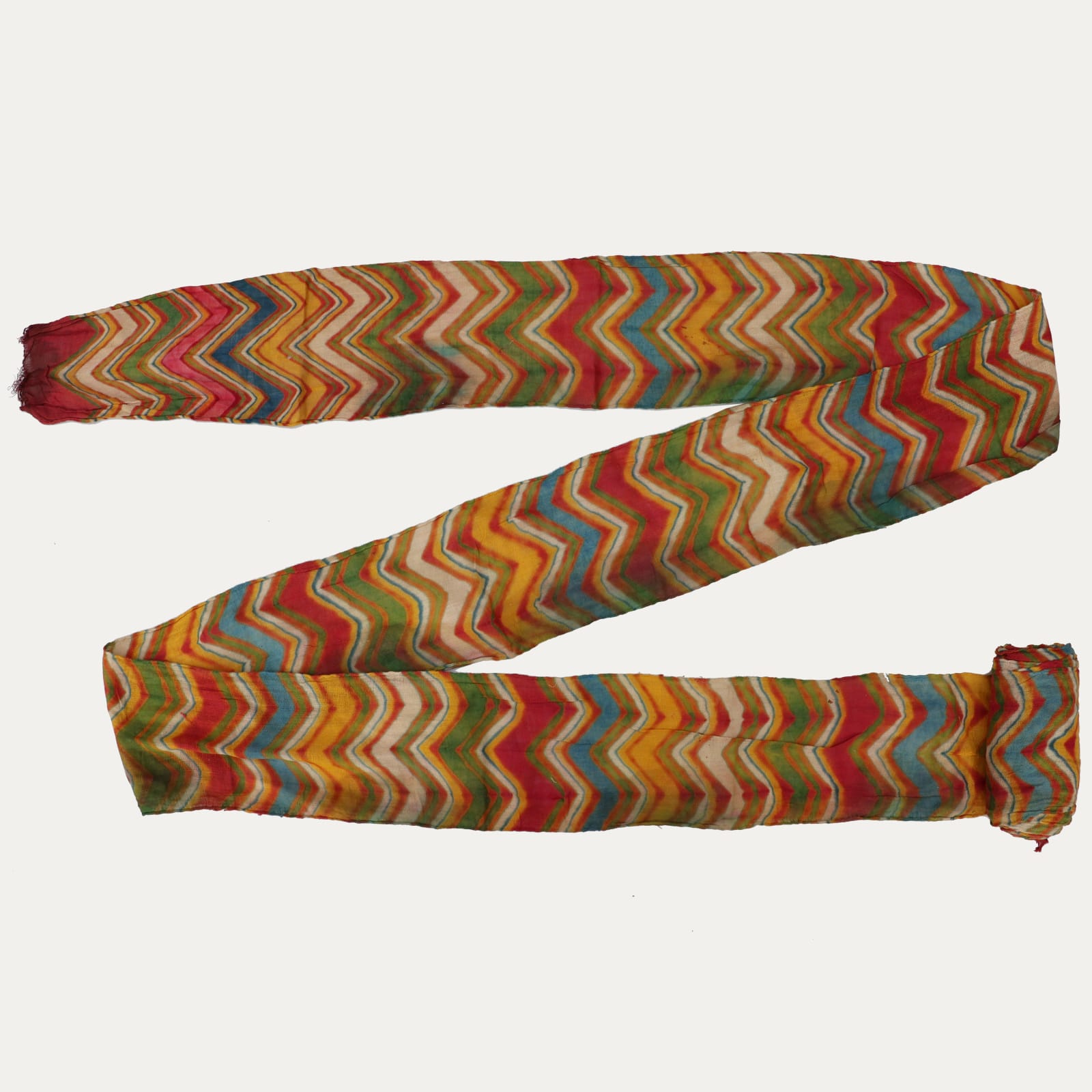 Vintage Rajasthan Leheriya Turban with Handmade Dyed Colours