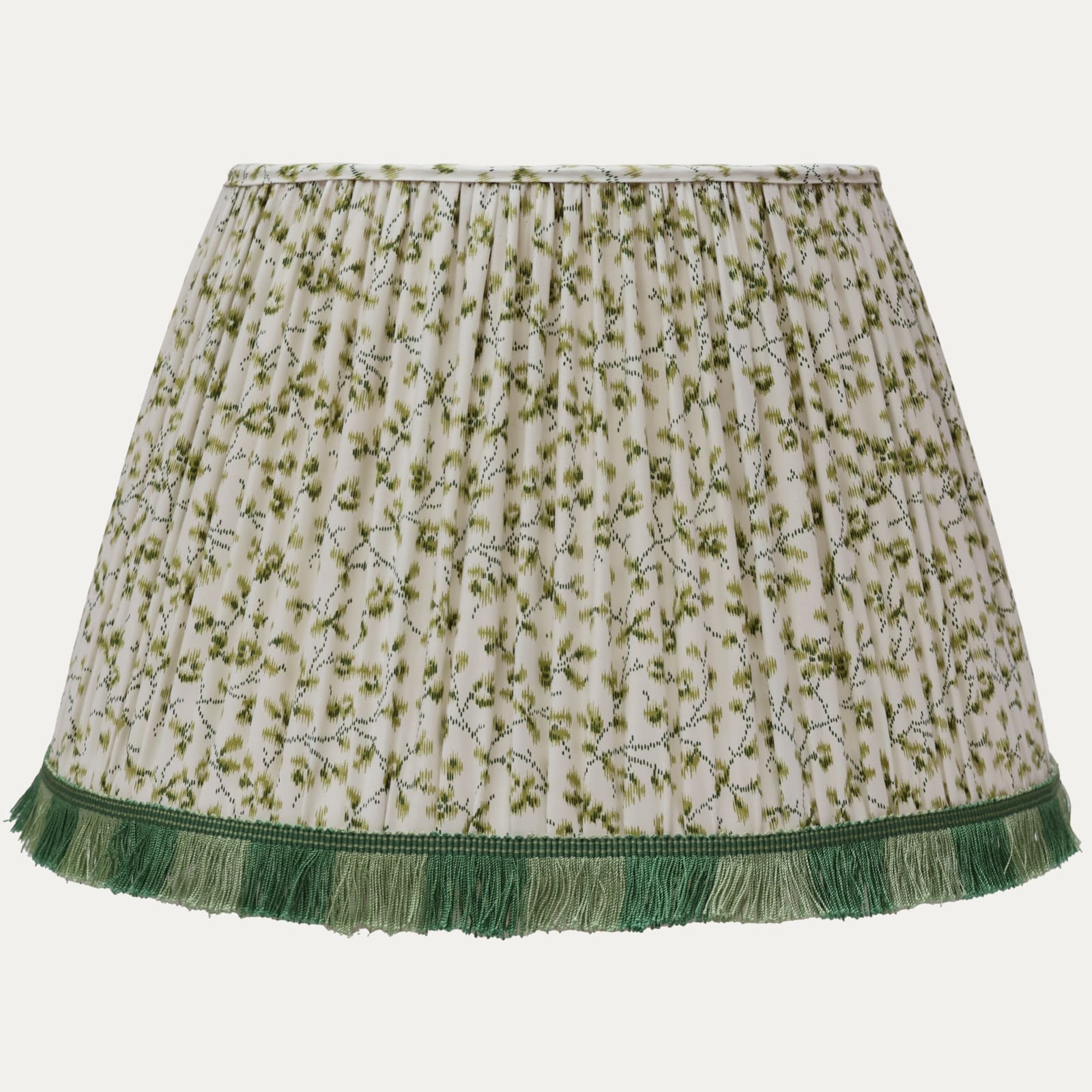 Claremont Ada Clover Handsewn Gathered Lampshade with Fringe Trim
