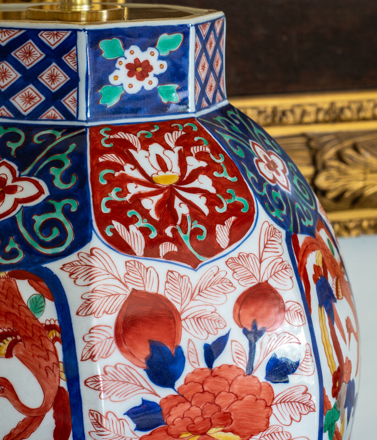 Imari Table Lamp - Peony