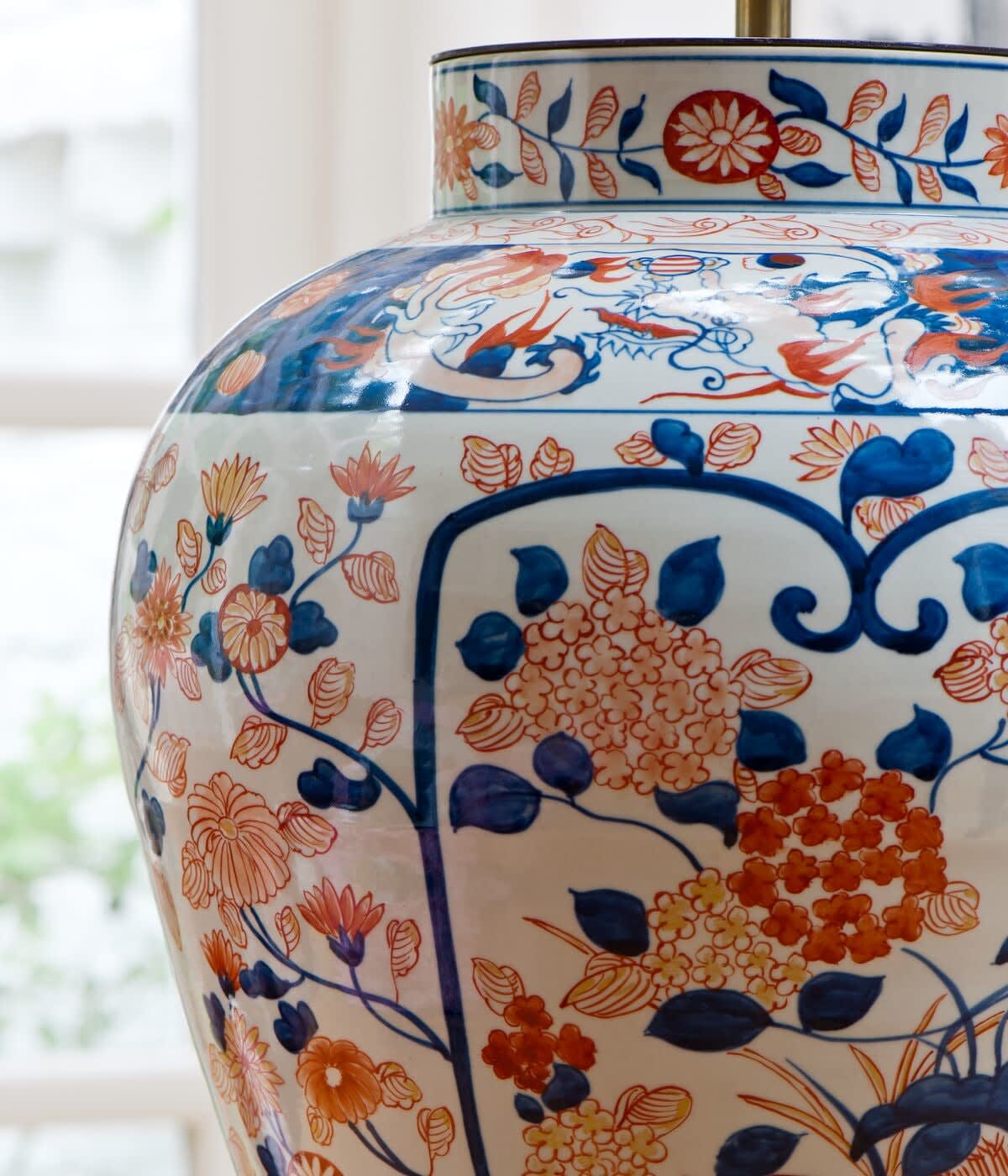 Imari Vase Red and Blue