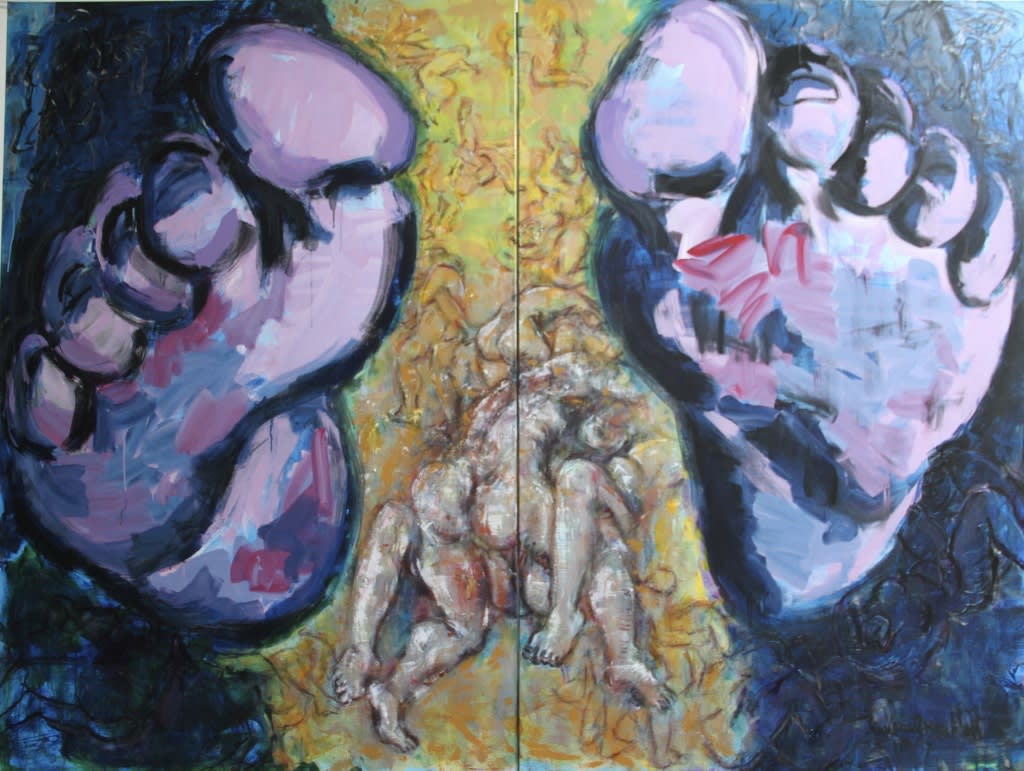 Francine Scialom Greenblatt, Entre-nous. Diptych, 2017