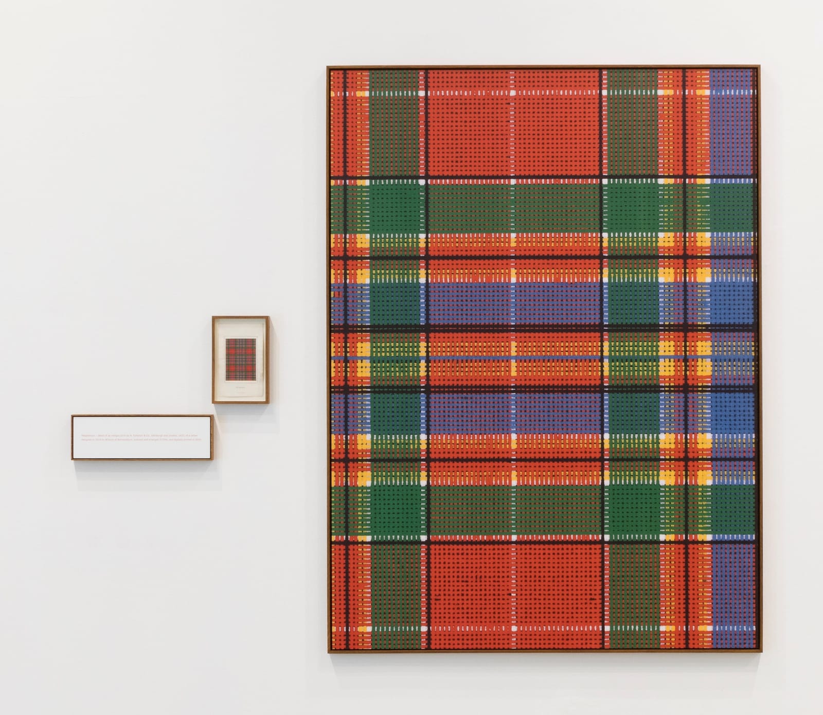 João Penalva, Macpherson — detail of an intaglio print by A. Fullarton & Co, Edinburgh and London, 1833, of a tartan designed in 1819 by Wilsons of Bannockburn, scanned and enlarged 3175%, and digitally printed in 2020, 2021