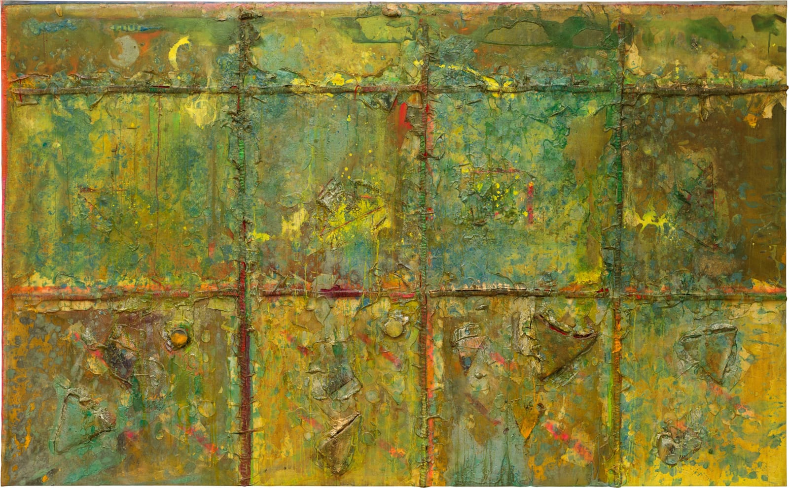 Frank Bowling, Sasha's Green Bag, 1988