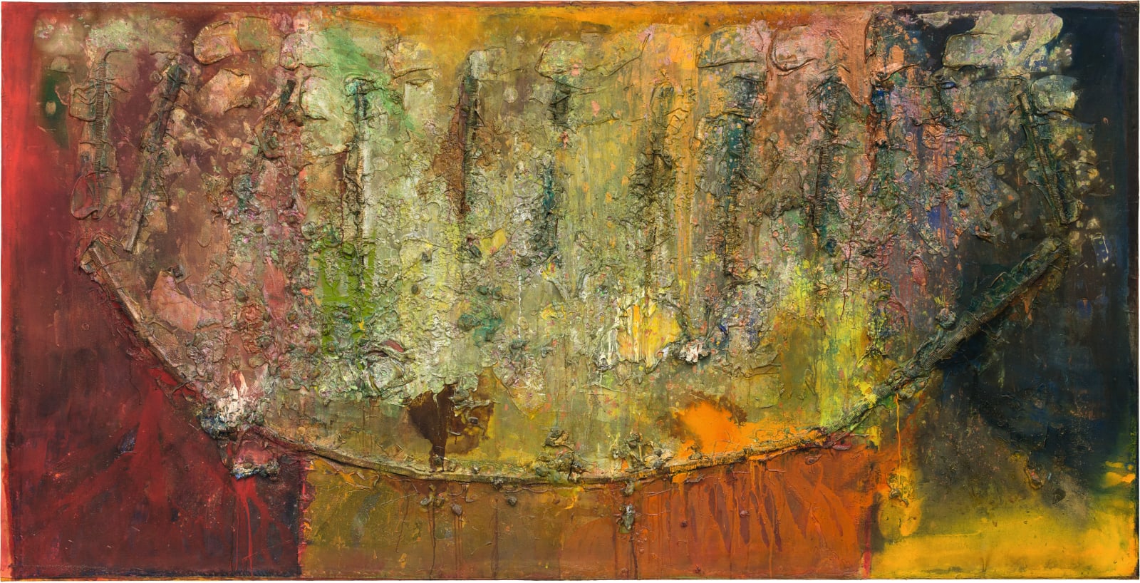 Frank Bowling, Philoctetes' Bow, 1987