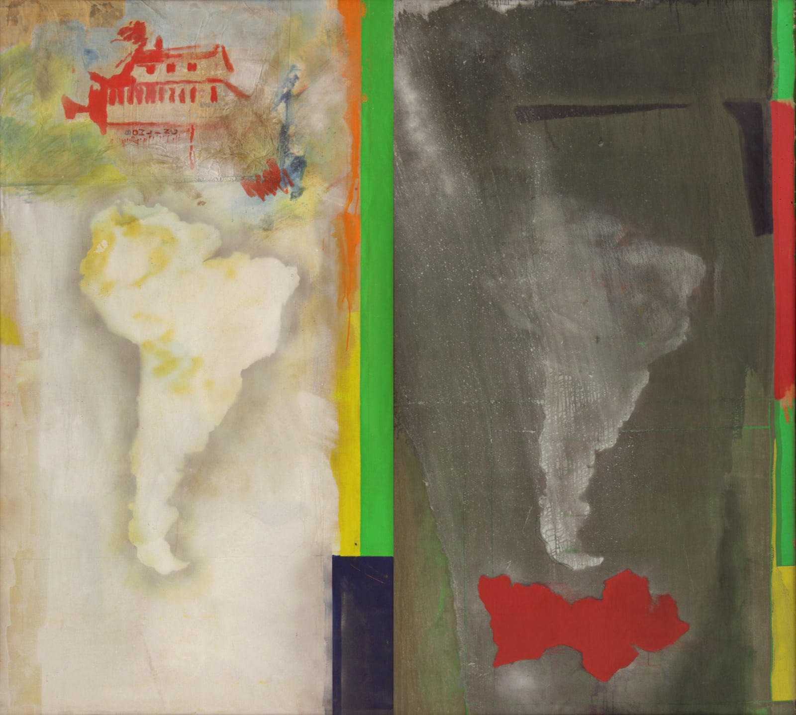 Frank Bowling, Plus Mother's House, 1968