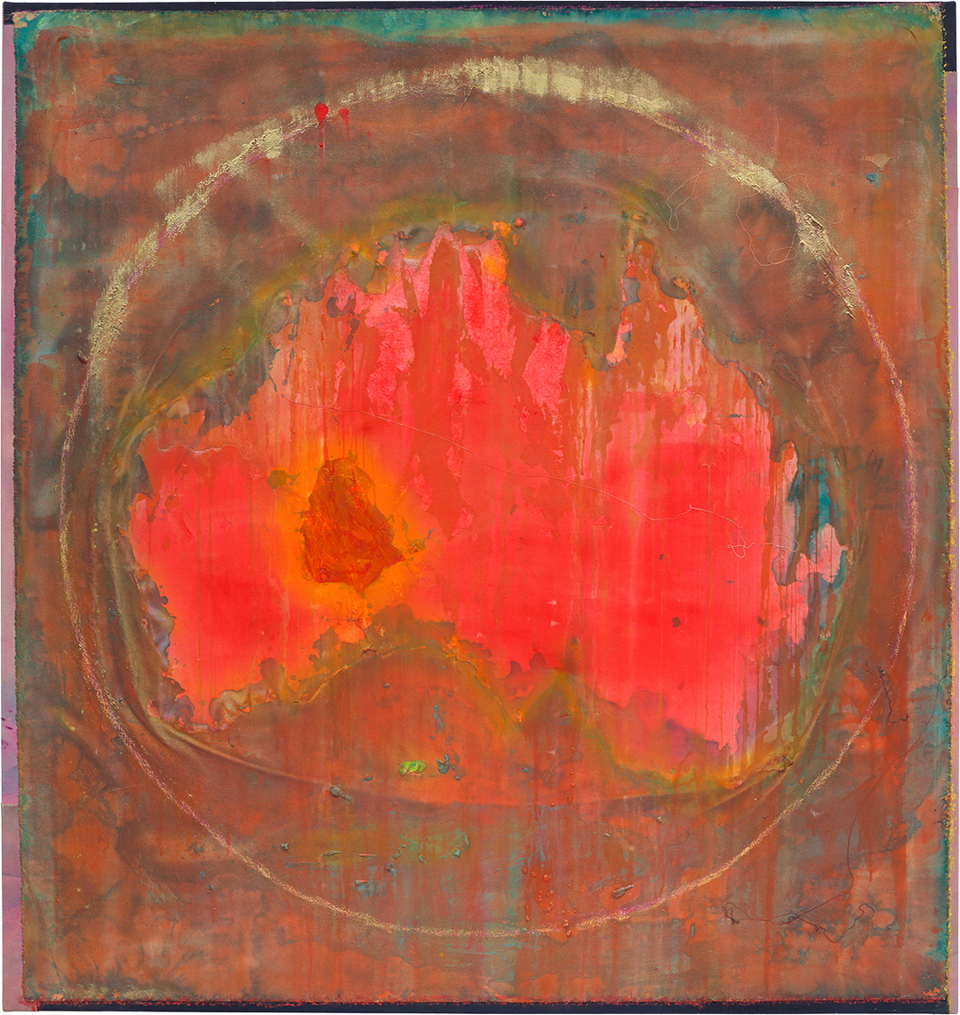 Frank Bowling, Robert’s Australia, 2022