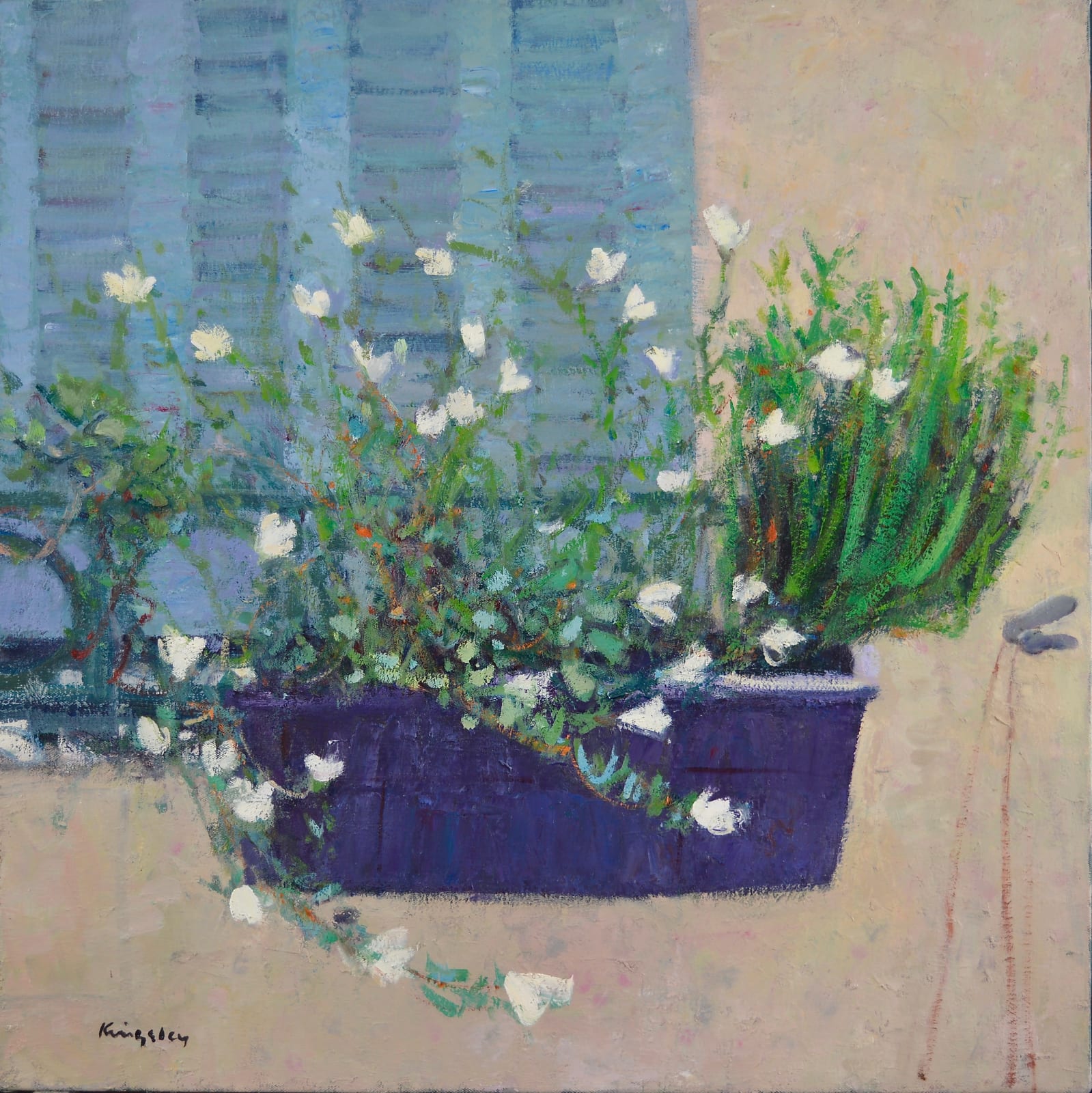 John Kingsley, RSW PAI, Window Box, Bastia