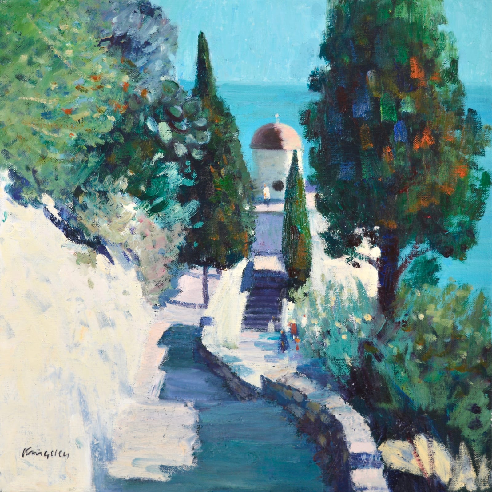 John Kingsley, RSW PAI, Bellanda Tower, Nice