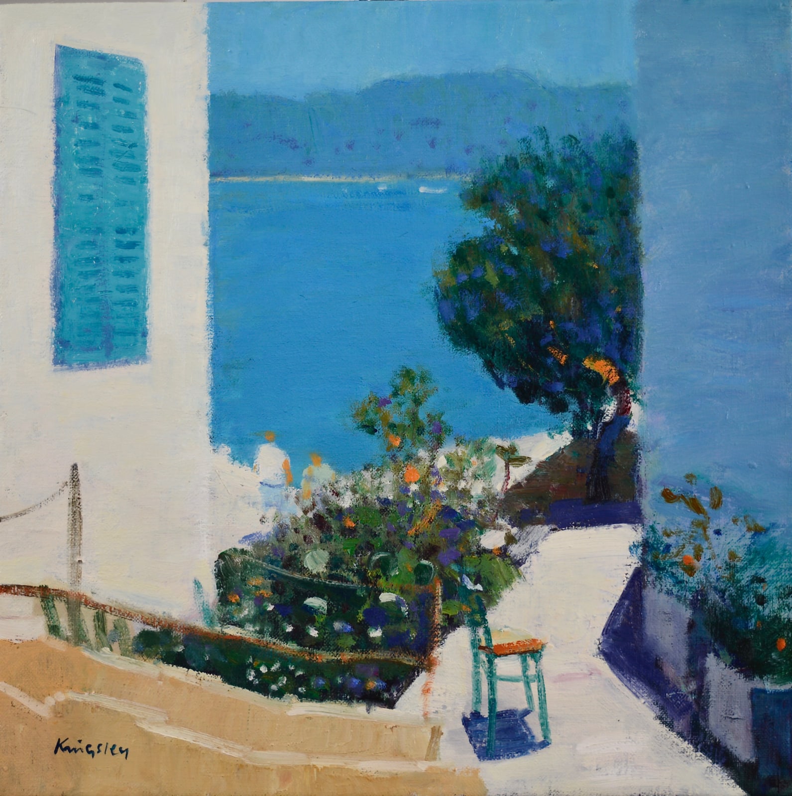 John Kingsley, RSW PAI, Afternoon Shadows, Crete