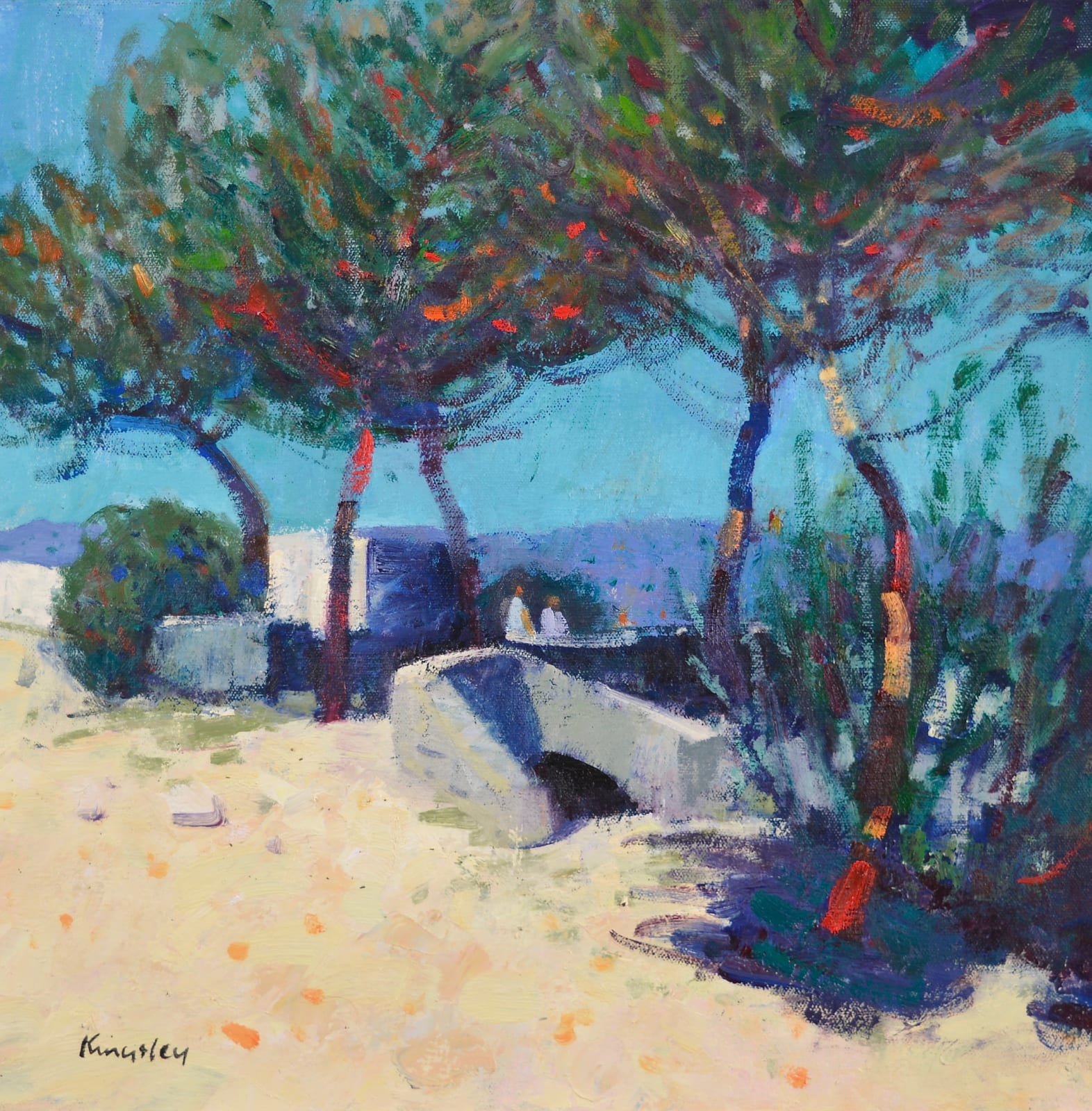 John Kingsley, RSW PAI, Castle Remains, Calvi