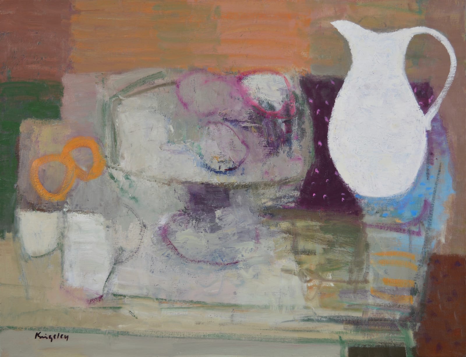 John Kingsley, RSW PAI, Still Life with Water Jug