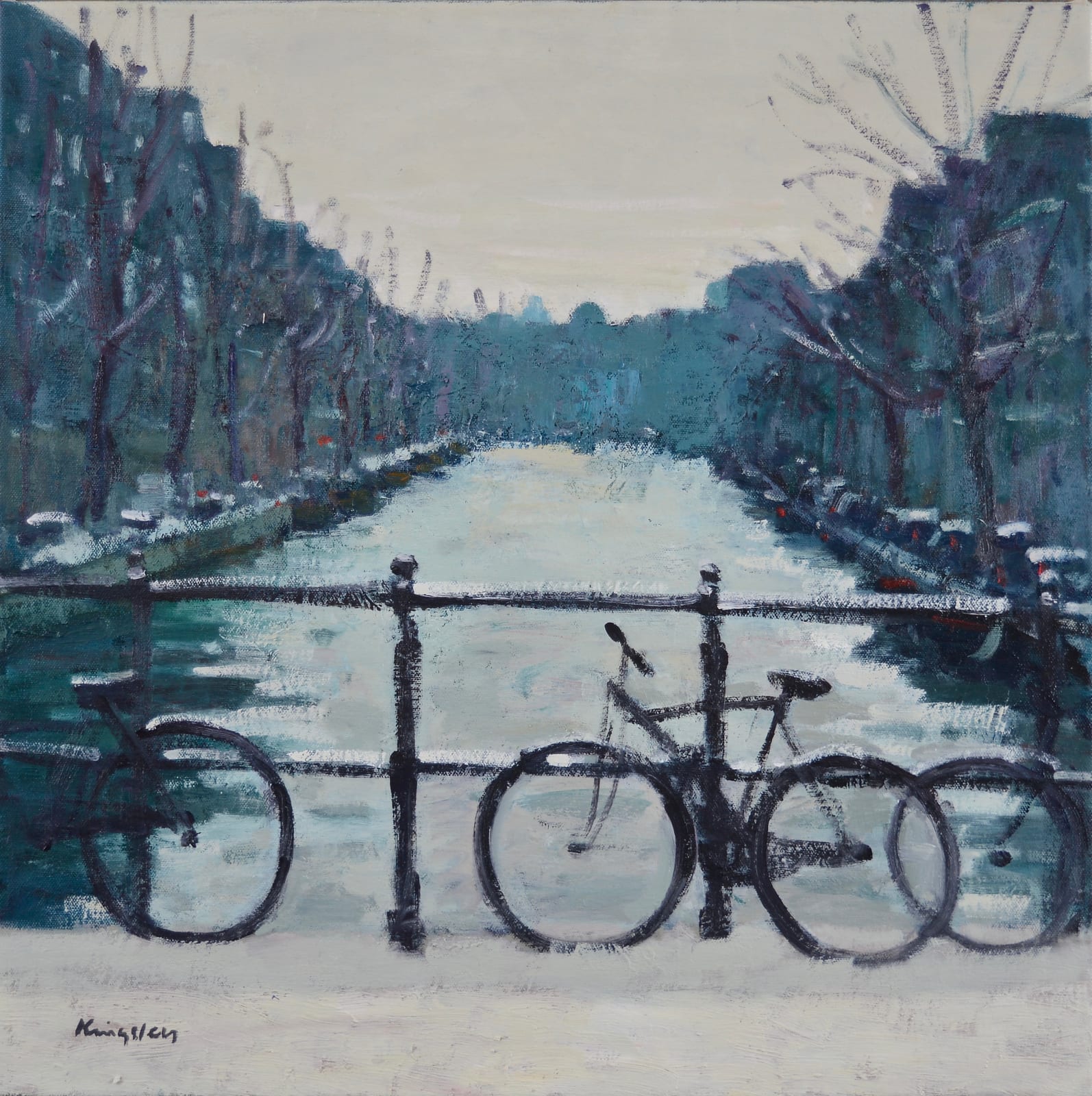 John Kingsley, RSW PAI, Winter, Amsterdam