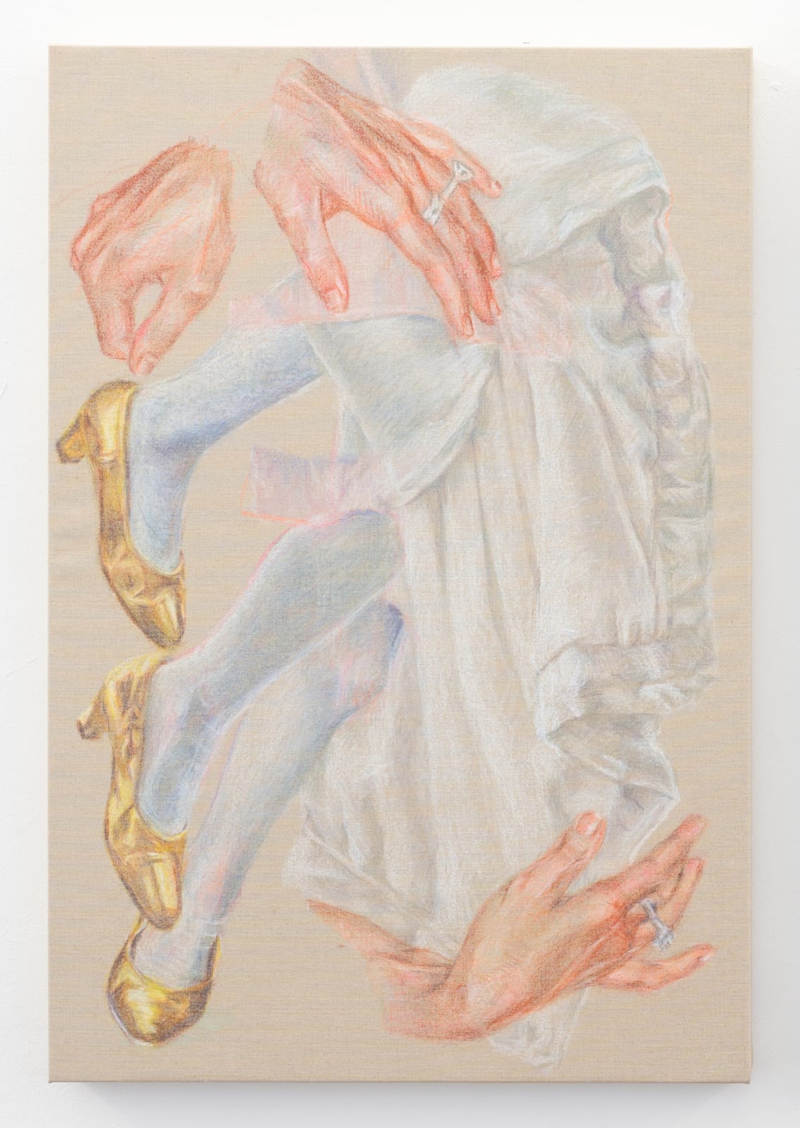 Tramaine de Senna, Gravity and Composition Rehearsal I (Three Gold Shoes), 2026