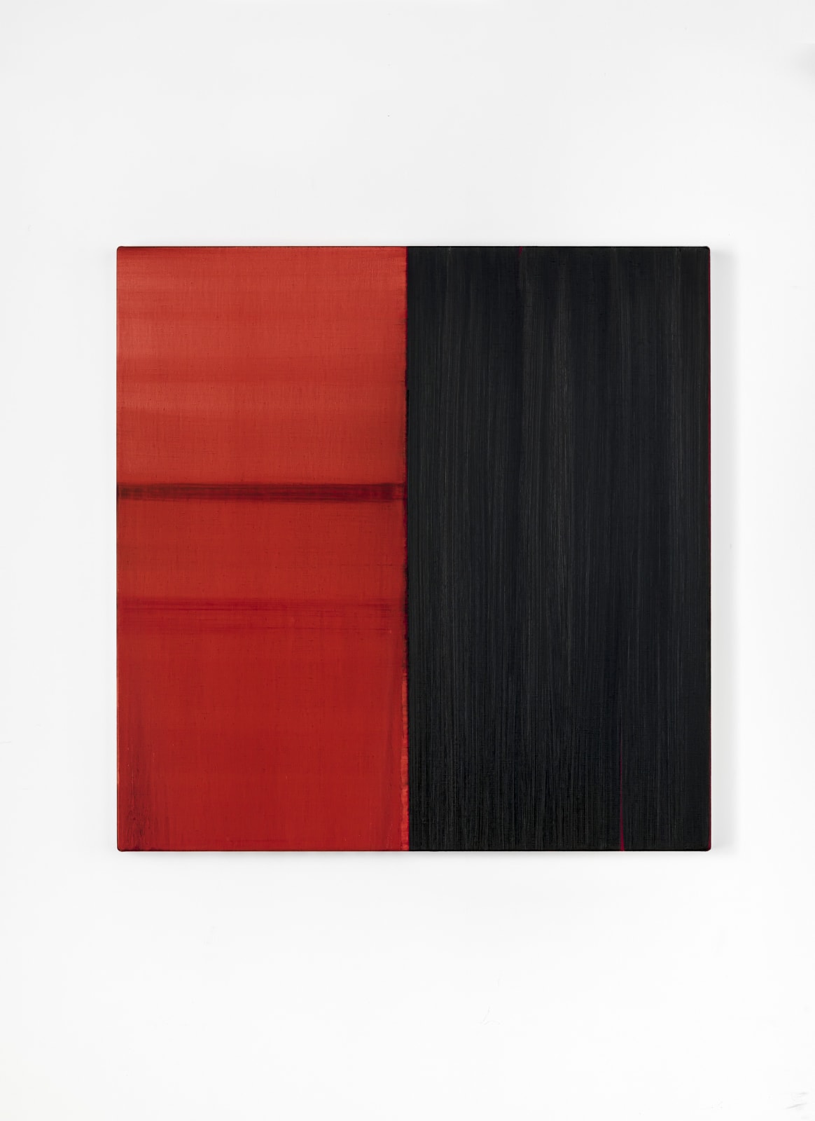 CALLUM INNES, Untitled Lamp Black / Crimson Red, 2021