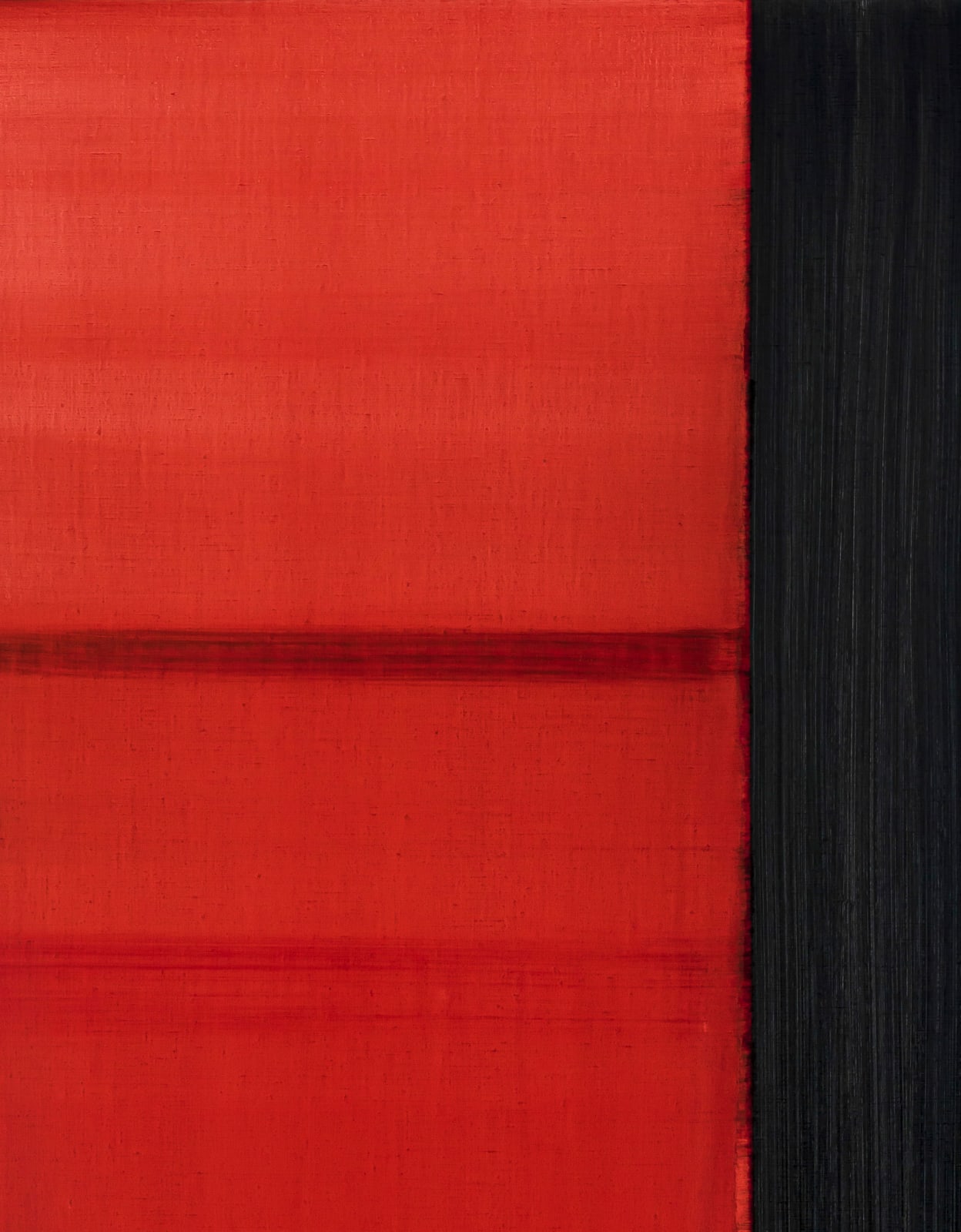 CALLUM INNES, Untitled Lamp Black / Crimson Red, 2021