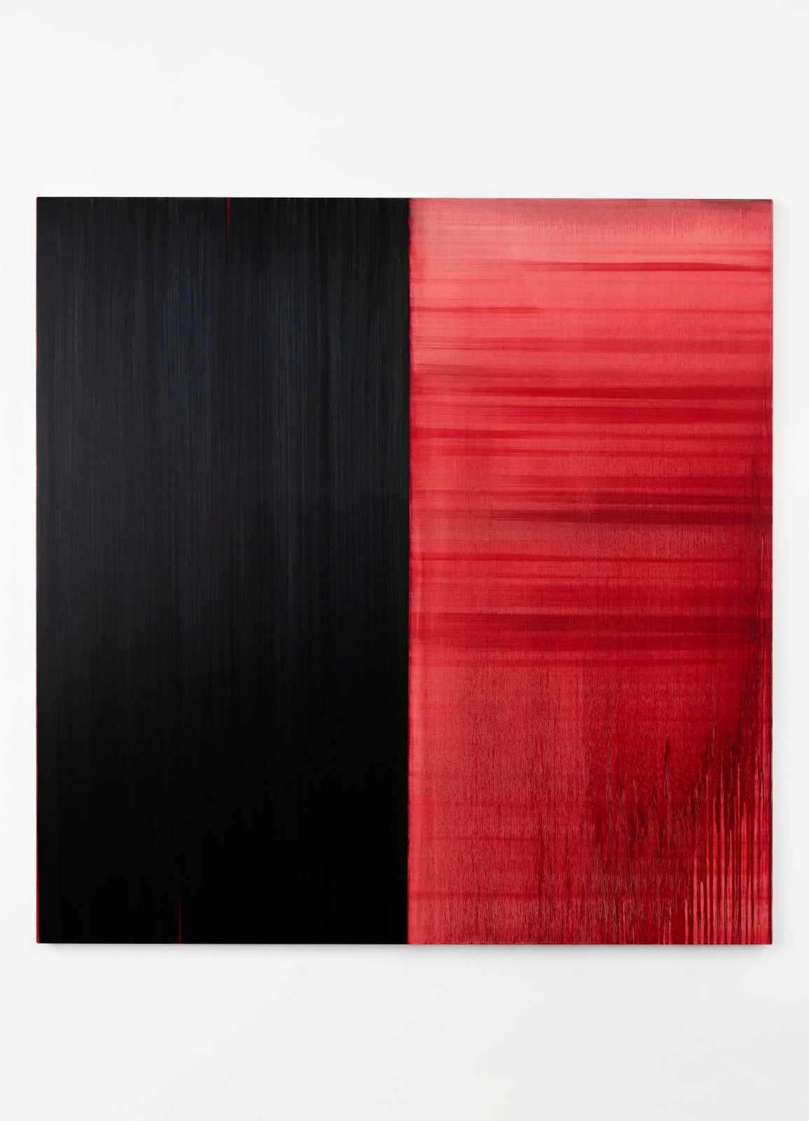 CALLUM INNES, Untitled Lamp Black / Alizarin Claret, 2022