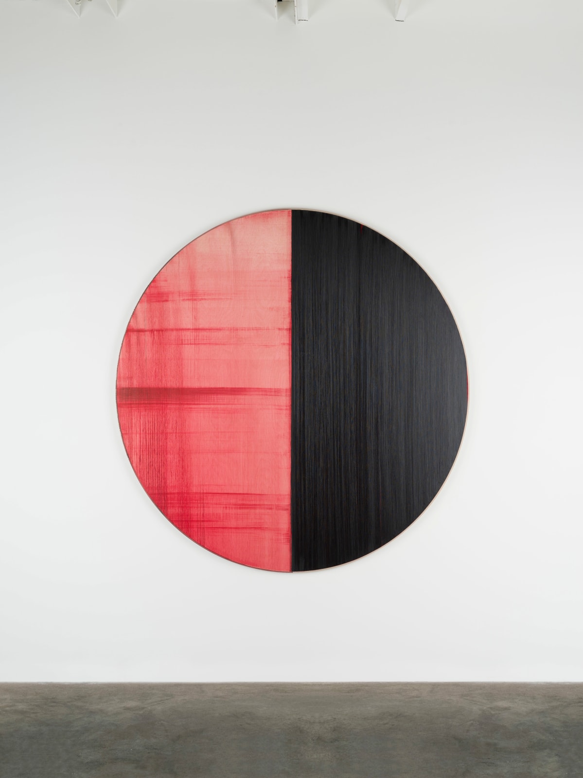 CALLUM INNES, Untitled Lamp Black / Crimson Lake, 2022