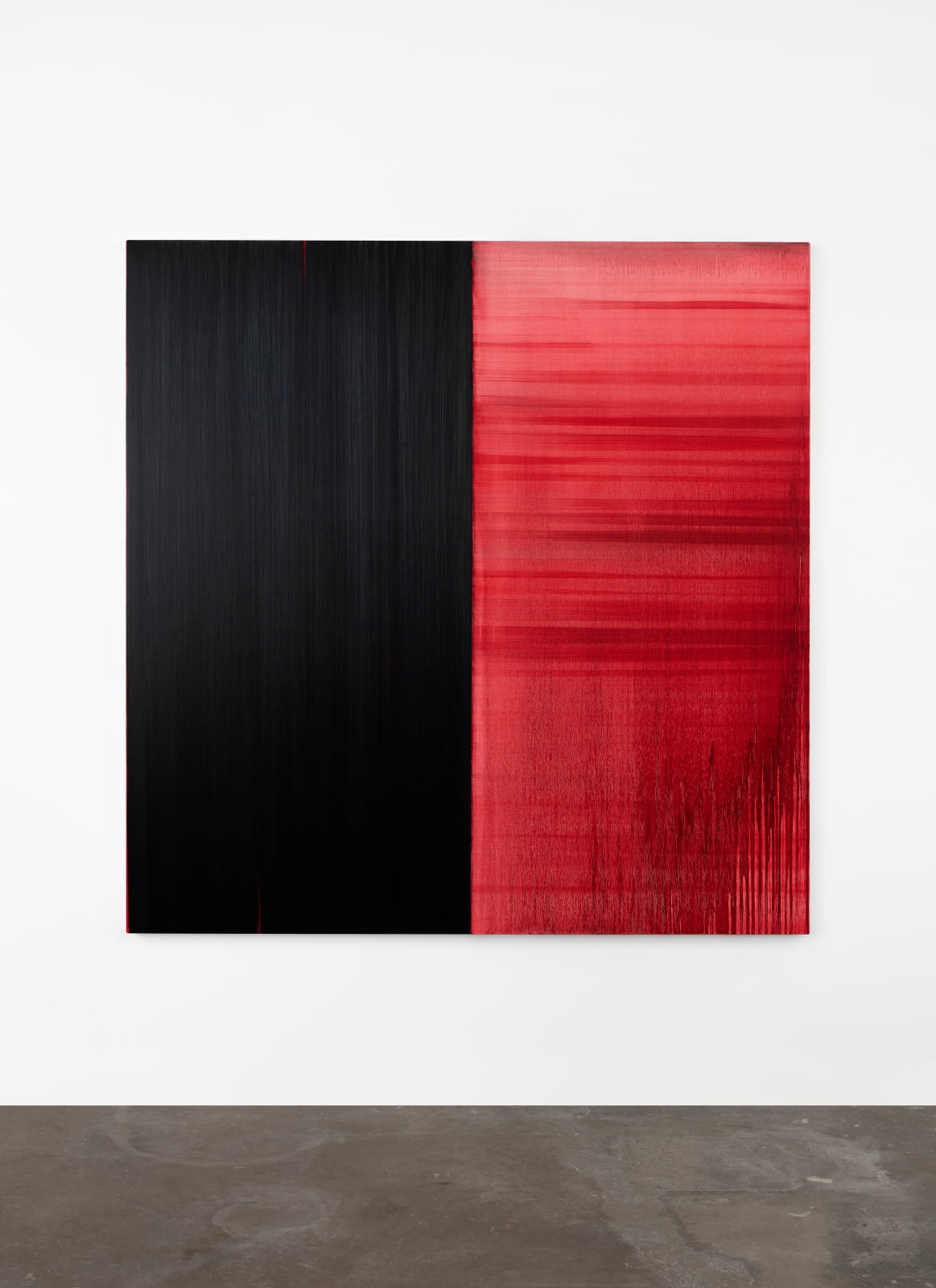 CALLUM INNES, Untitled Lamp Black / Alizarin Claret, 2022