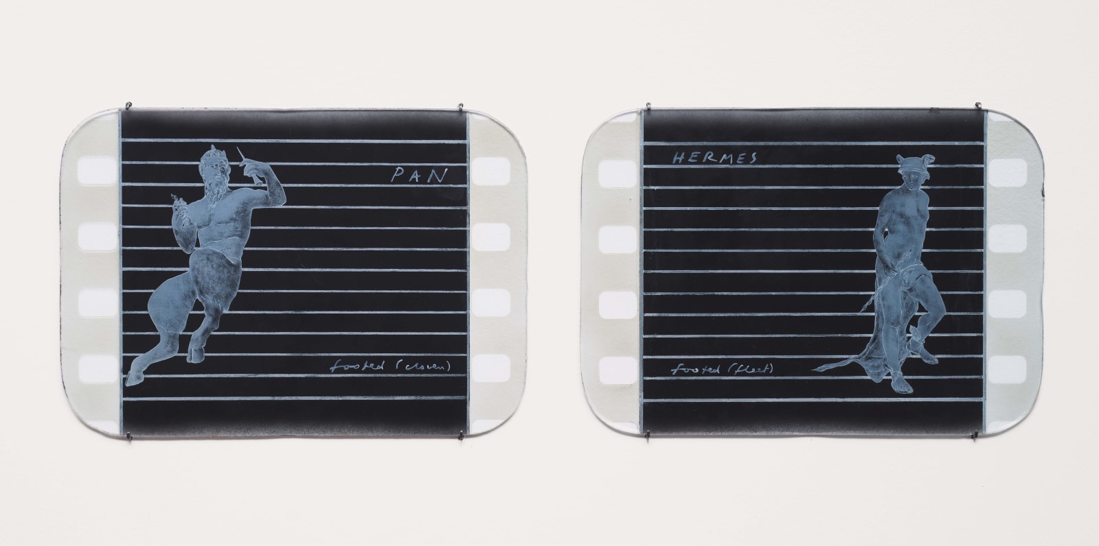 TACITA DEAN, Locomotive Drawings: Pan and Hermes (diptych), 2025