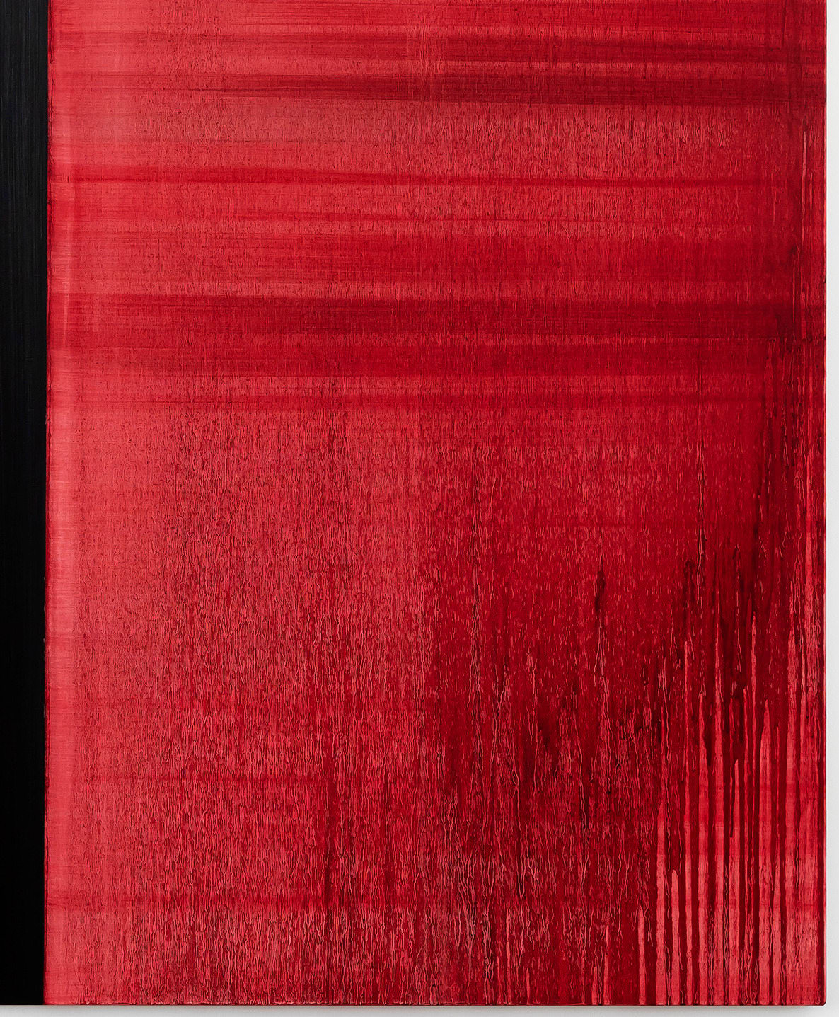 CALLUM INNES, Untitled Lamp Black / Alizarin Claret, 2022