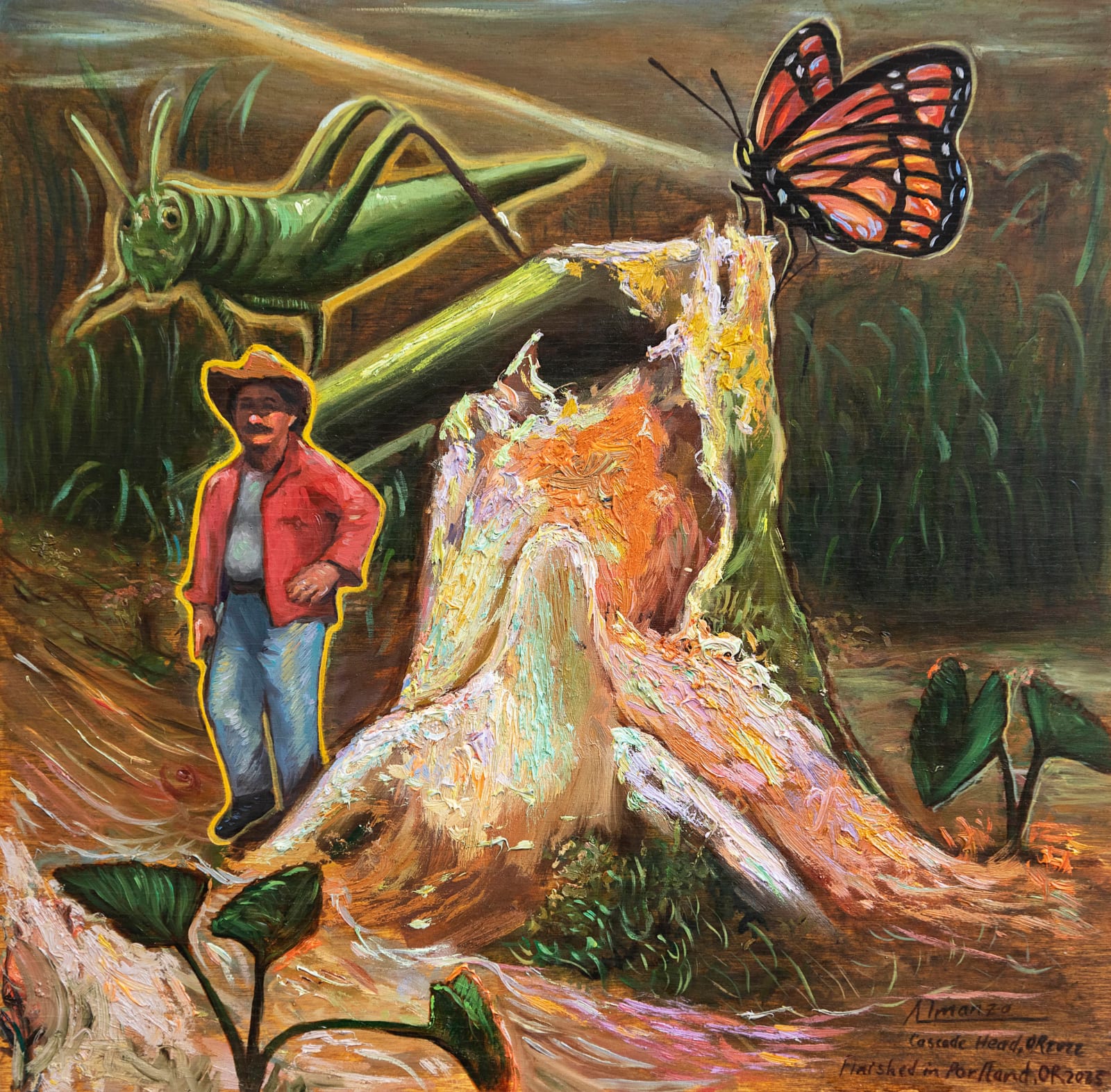 Orlando Almanza, El espíritu de mi abuelo guiándome el camino (The spirit of my grandfather guiding my path), 2025
