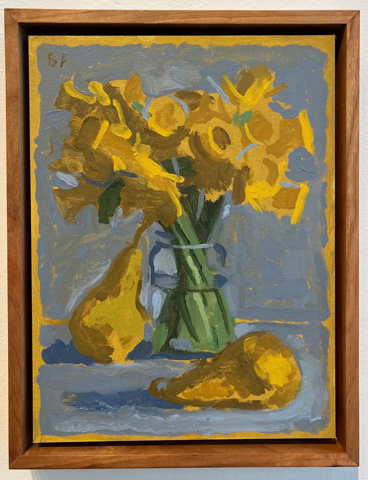 Benny Fountain, Daffodils with Pear in Yellow Ochre, 2025