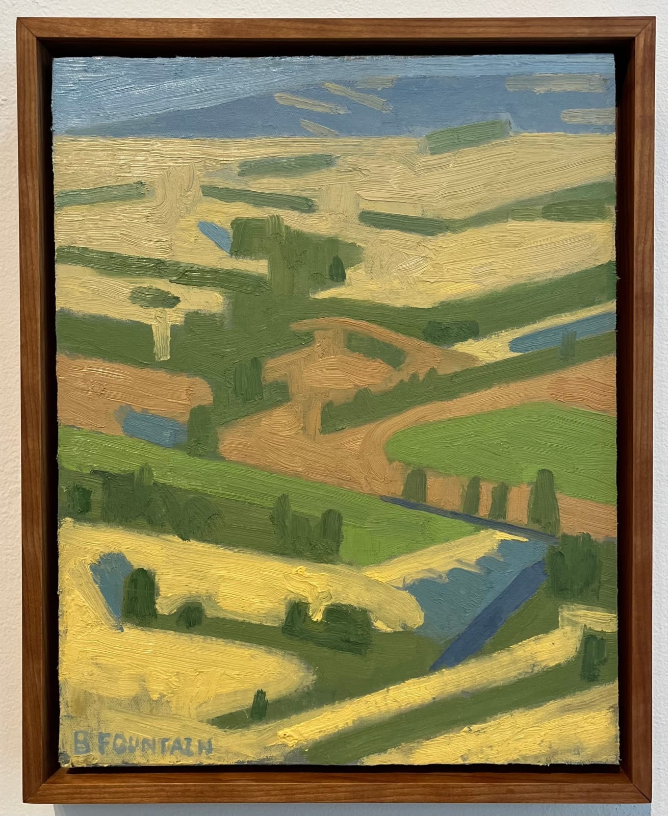 Benny Fountain, Field and Harvest Dialogue in Yellow, Red, Blue and Green, 2025