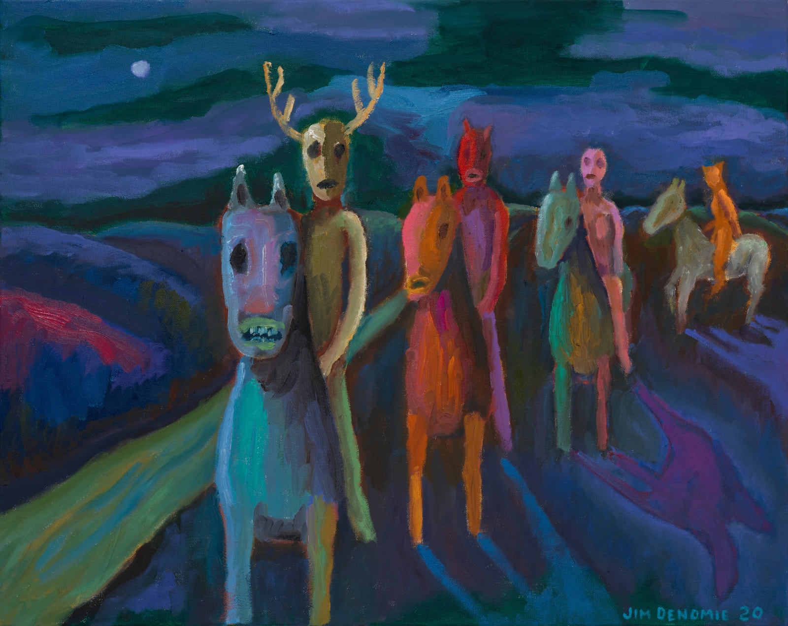 Jim Denomie, Four Days and Four Nites: Blue Horse, 2020