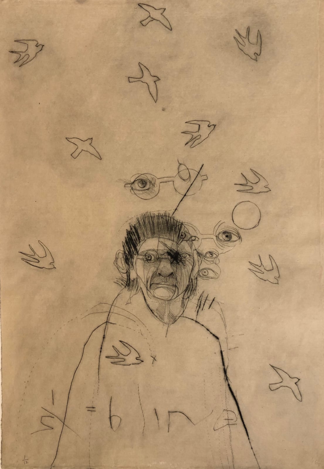 Rick Bartow, 1/2 Blind, 2013-2015