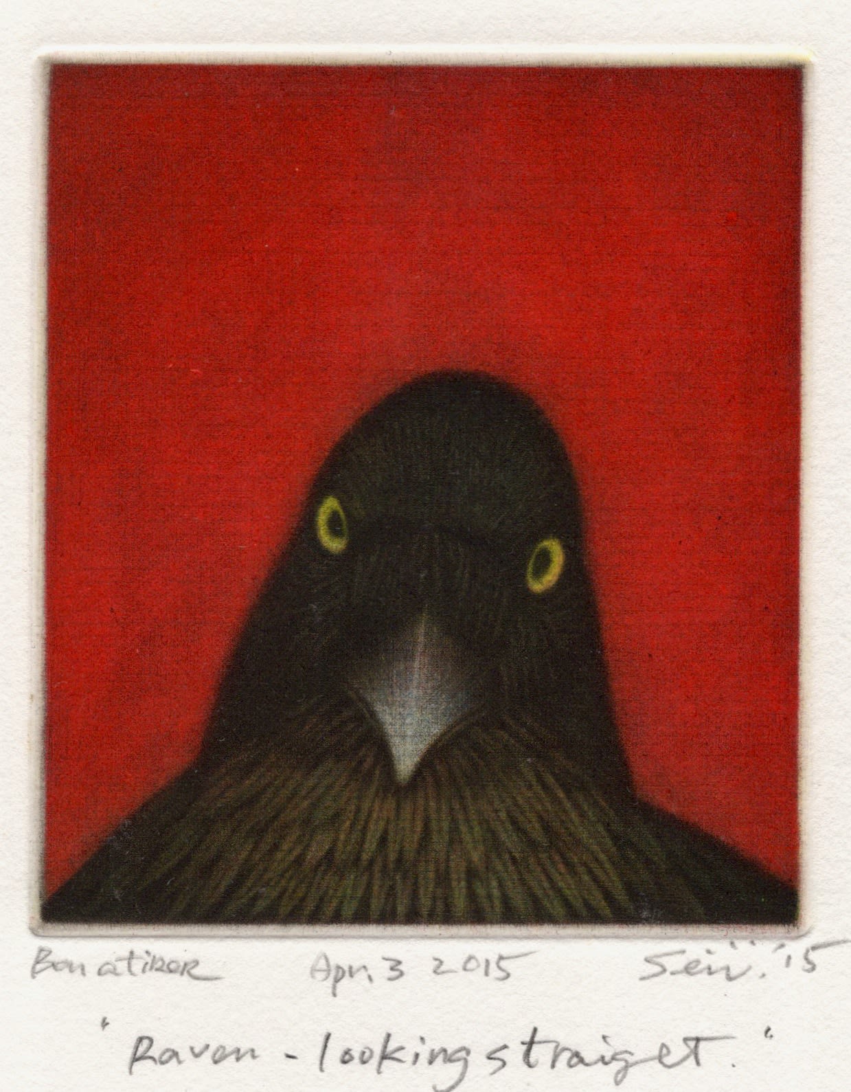 Seiichi Hiroshima, Raven Looking Straight, 2015