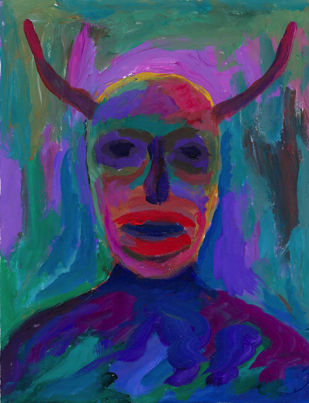 Jim Denomie, Spiritual Portrait II, 2021