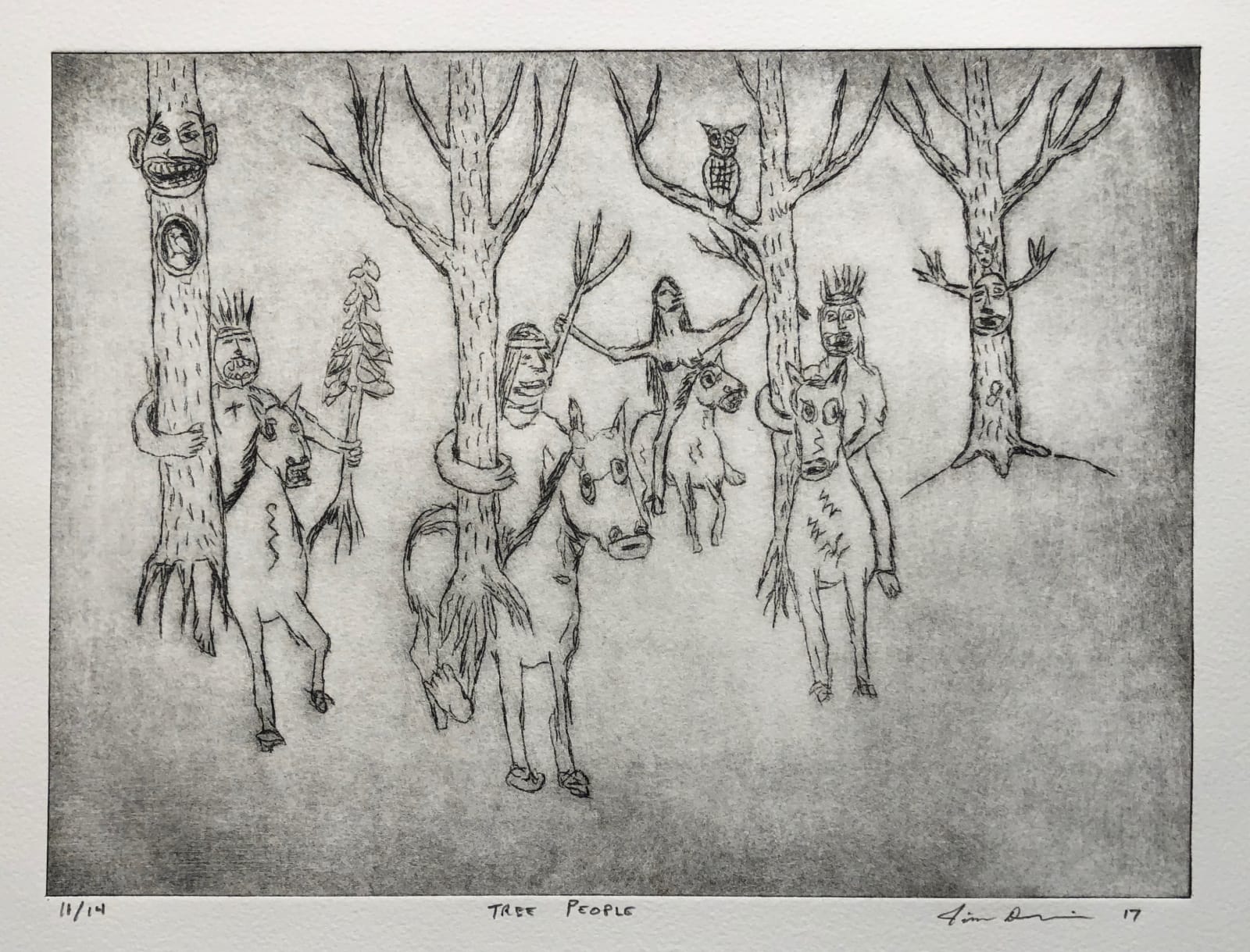 Jim Denomie, Tree People, 2017