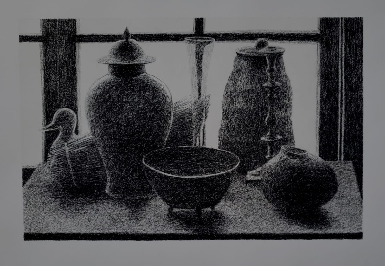 Barry Pelzner, Candlestick, Bird and Vessels, 2021