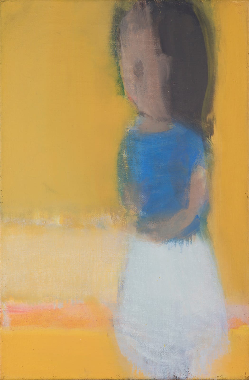 Leiko Ikemura, Standing in Dark Yellow (Stehende in Dunkelgelb), 1995-1996