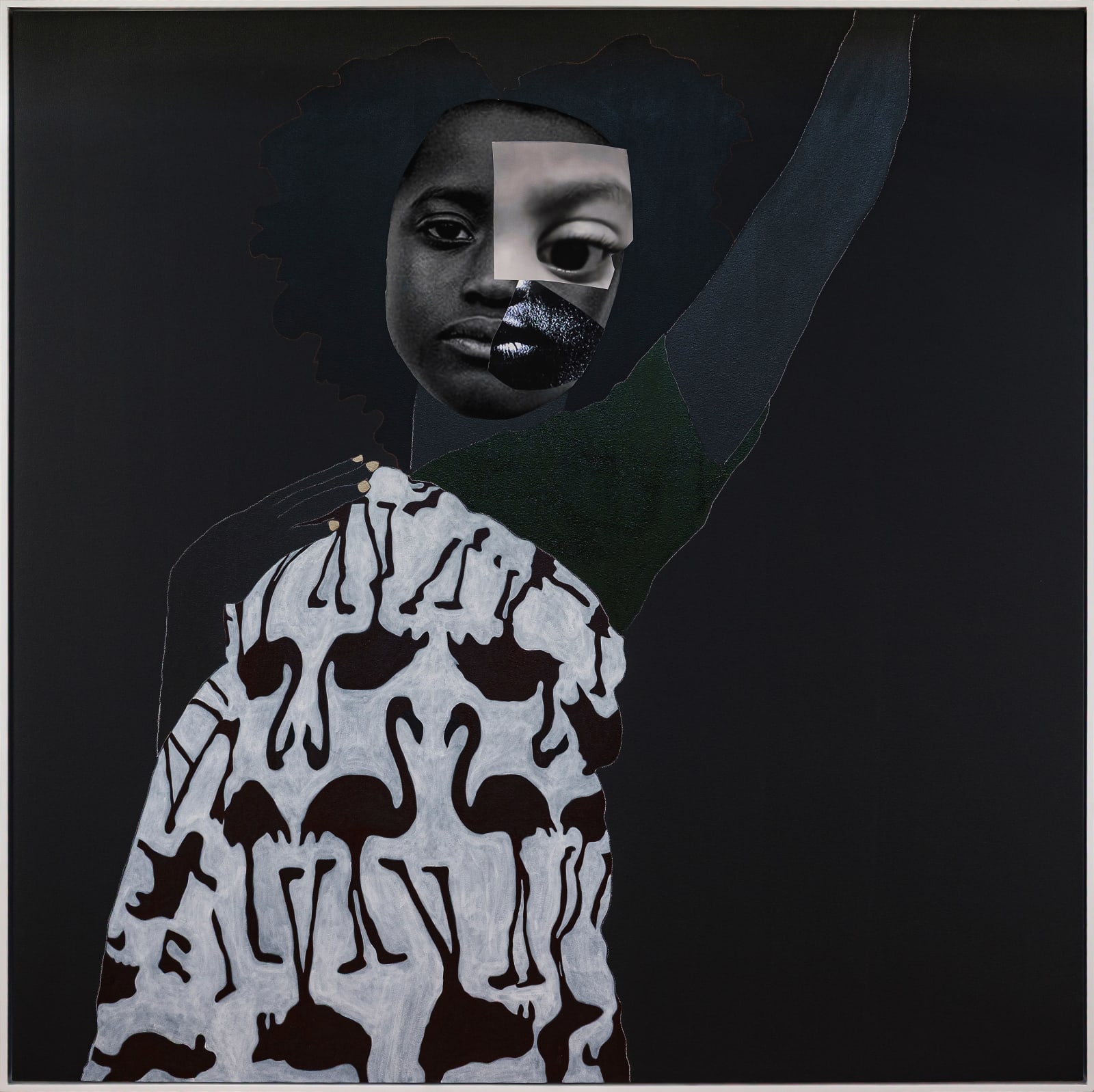 Deborah Roberts, Huddle Masses, 2023