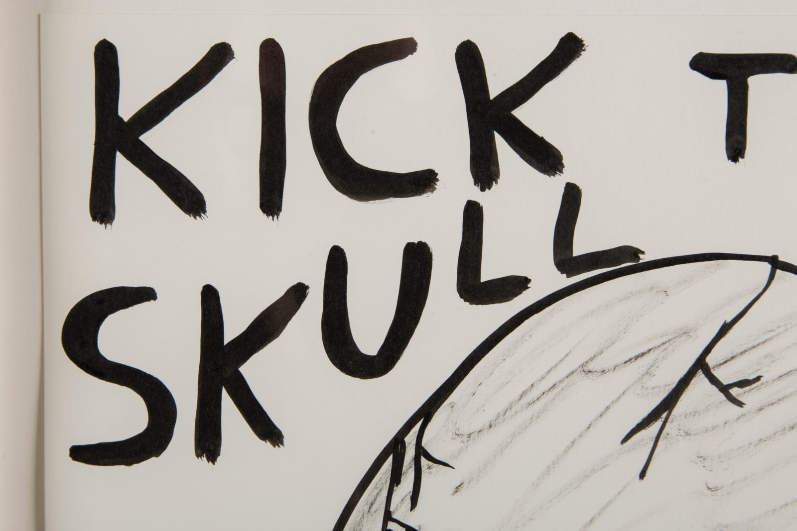 David Shrigley, Untitled (Kick the skull...), 2013