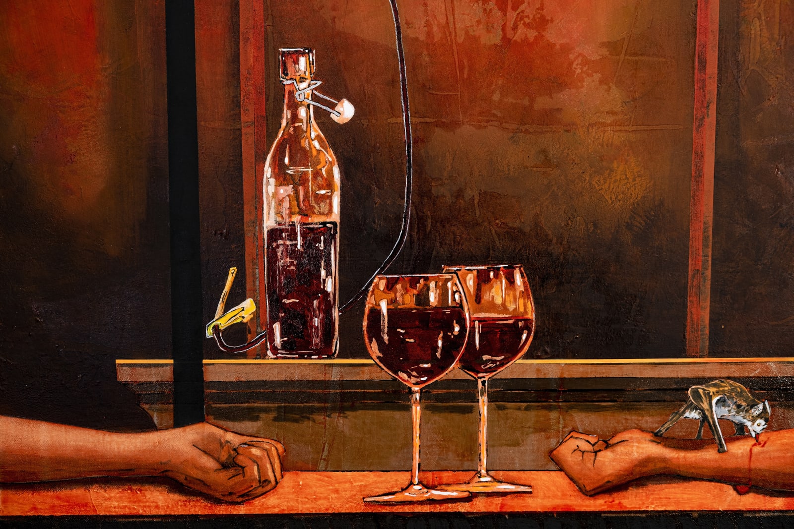 Hernan Bas, Three Vampires, 2020