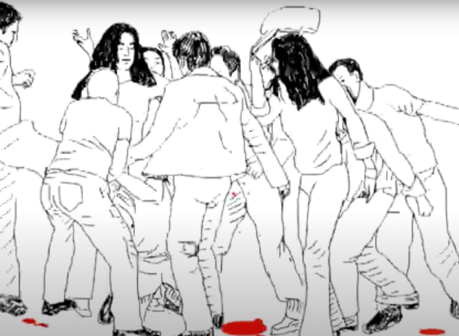 En la pieza Diez malas críticas, un grupo de críticos y especialistas en arte le propinan una paliza al artista para que aprenda, pues es a través del sufrimiento físico que podrá acceder a la fama y el prestigio internacional. En el centro de la escena vemos al artista que acepta con estoicidad el castigo que cree merecer para aprender y alcanzar el éxito deseado.